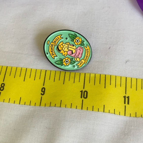 3/$20 NSFW Kill my Enemies Prayer Enamel Pin - Picture 3 of 3